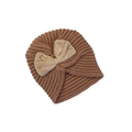 3-6M Dusty Peach Bow Knit Turban - Ackermans
