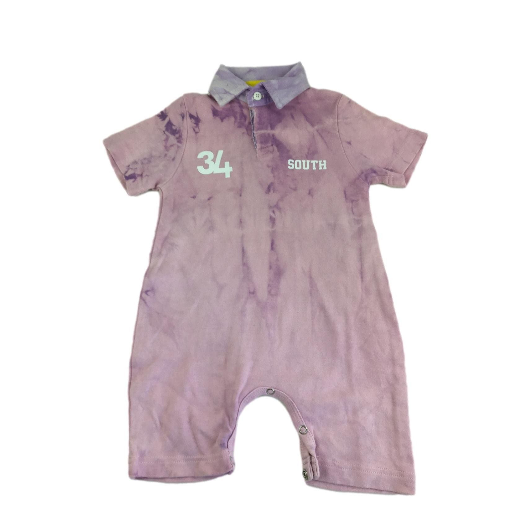 3-6M Pink Tie Dye Golfer Romper - 34