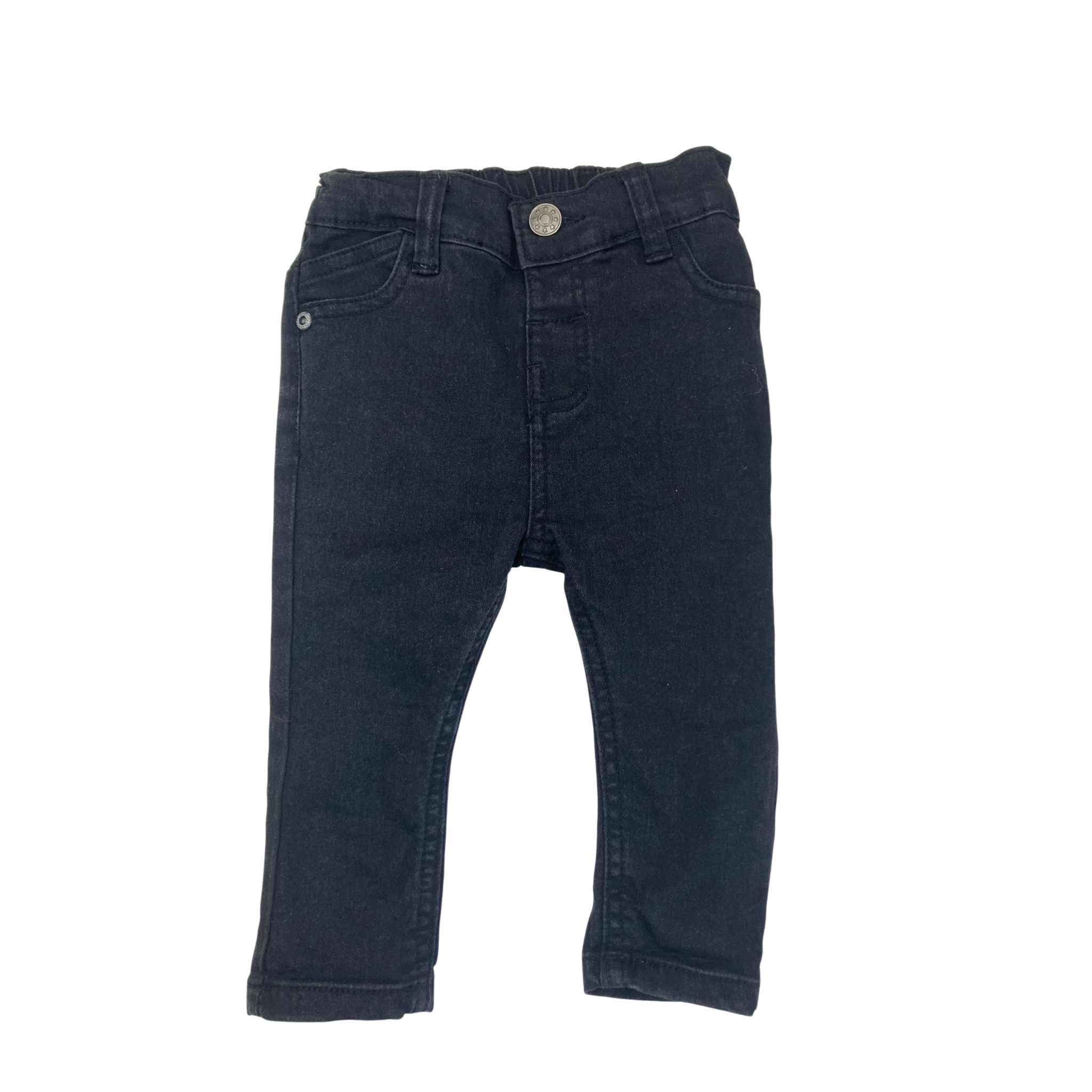 6-12M Black Denim Skinny Jeans - Ackermans
