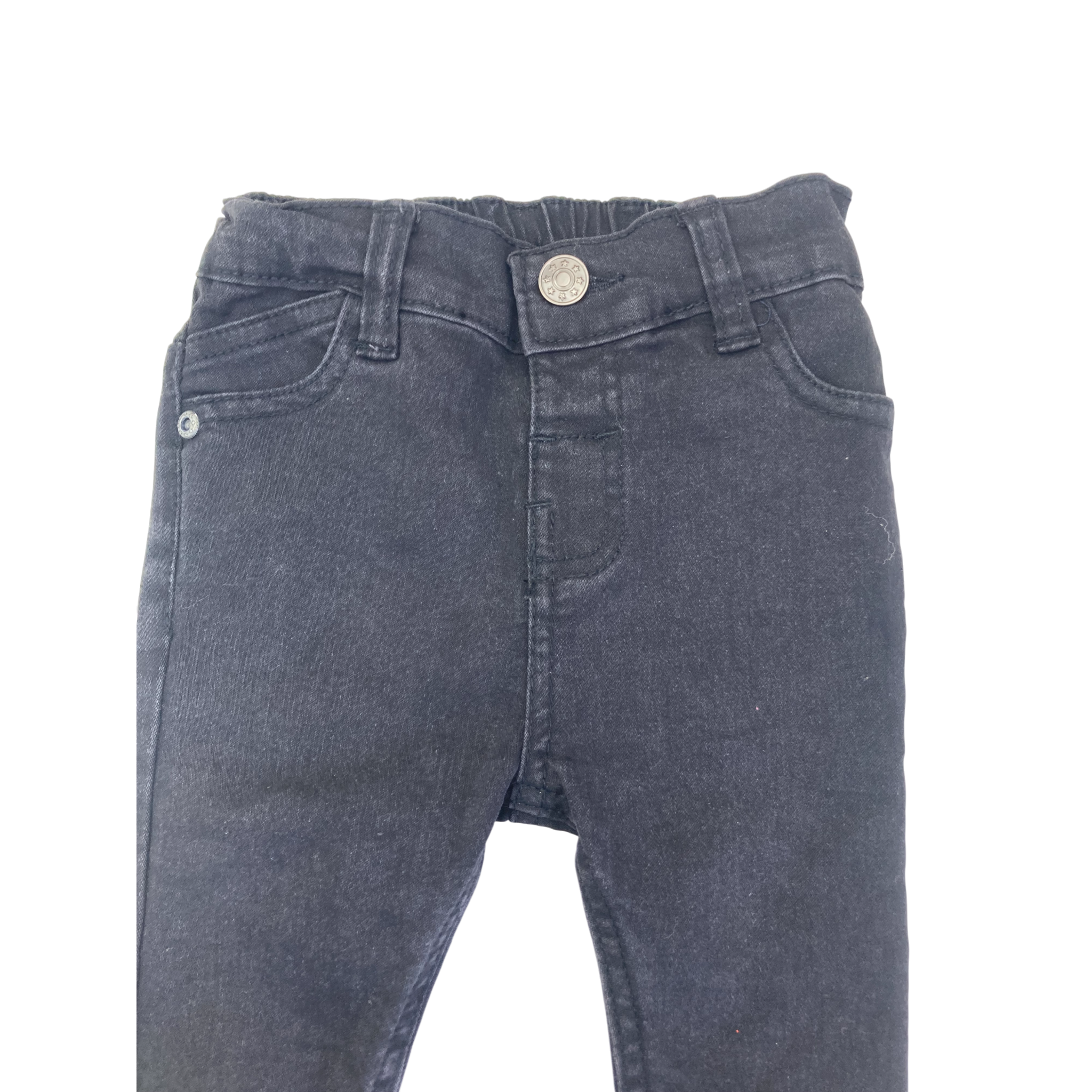 6-12M Black Denim Skinny Jeans - Ackermans