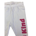 3-6M White & Pink "Be Kind" Legging - Jet