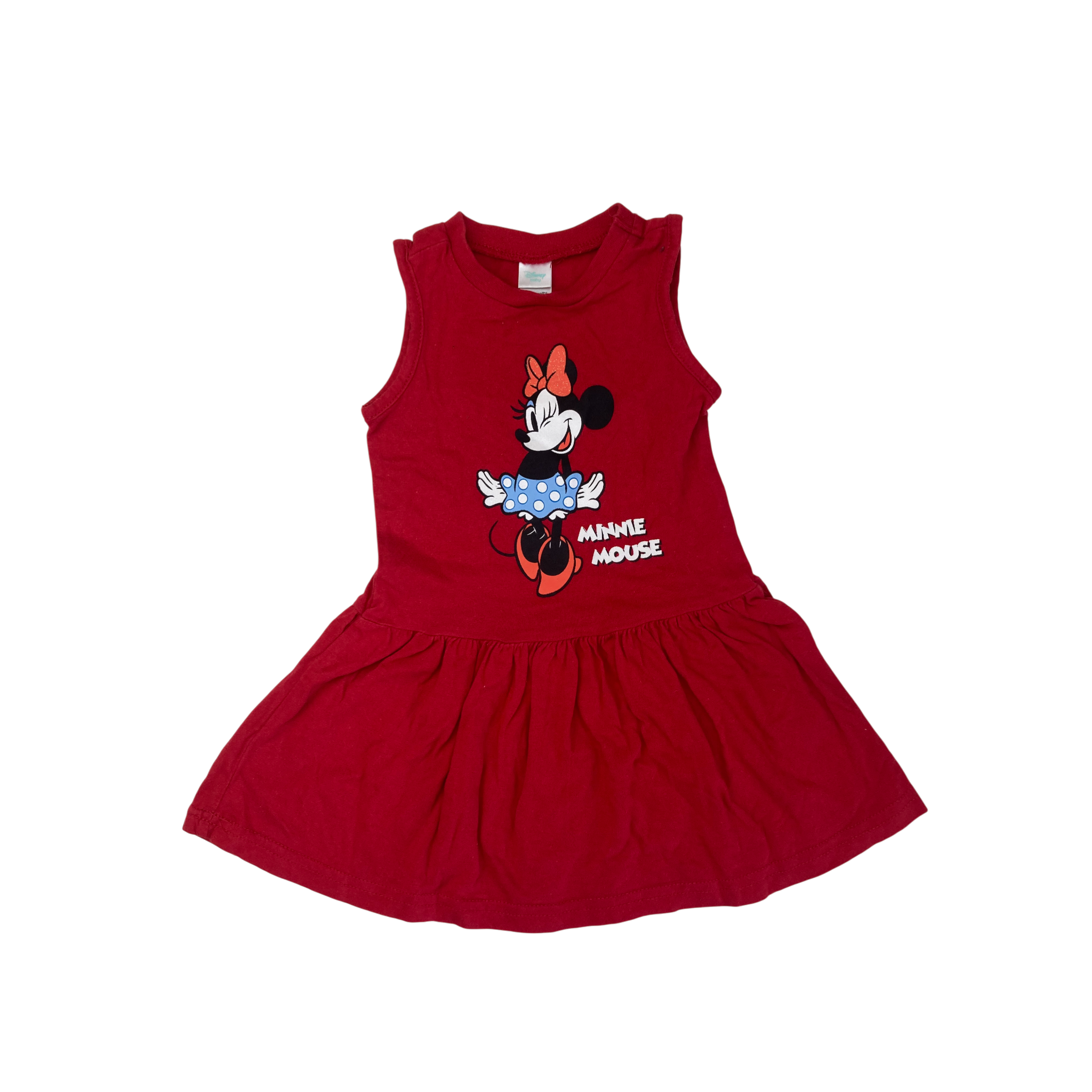 6-12M Red Minnie Easy Waist Tank Dress - Jet