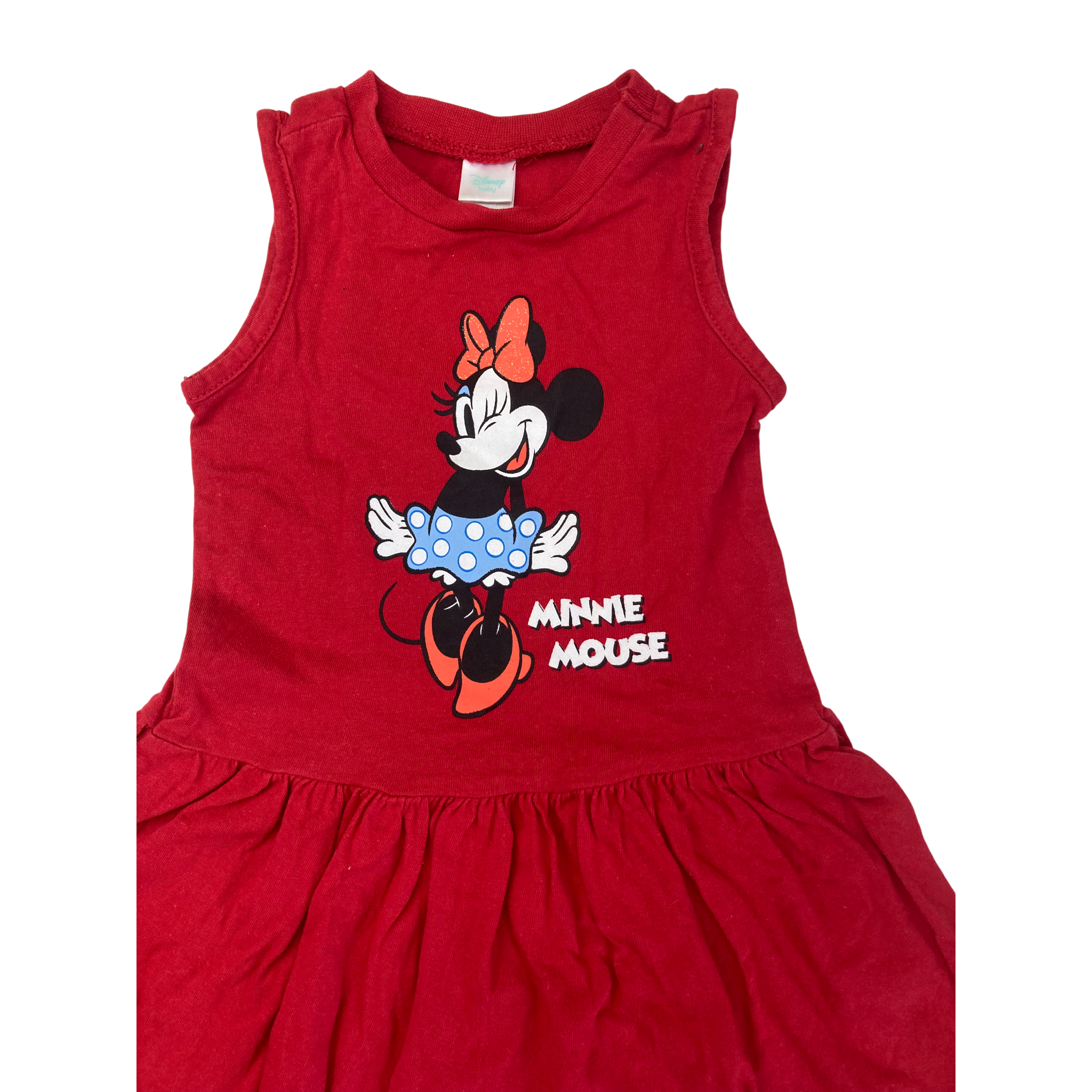6-12M Red Minnie Easy Waist Tank Dress - Jet