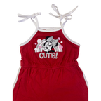 6-12M Red Strappy Minnie Playsuit - Disney