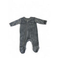 Newborn Grey Velour Embosssed Zip Onesie - Woolworths