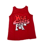 4Y Red "Here Comes The Fun" Tank Top - Woolworths