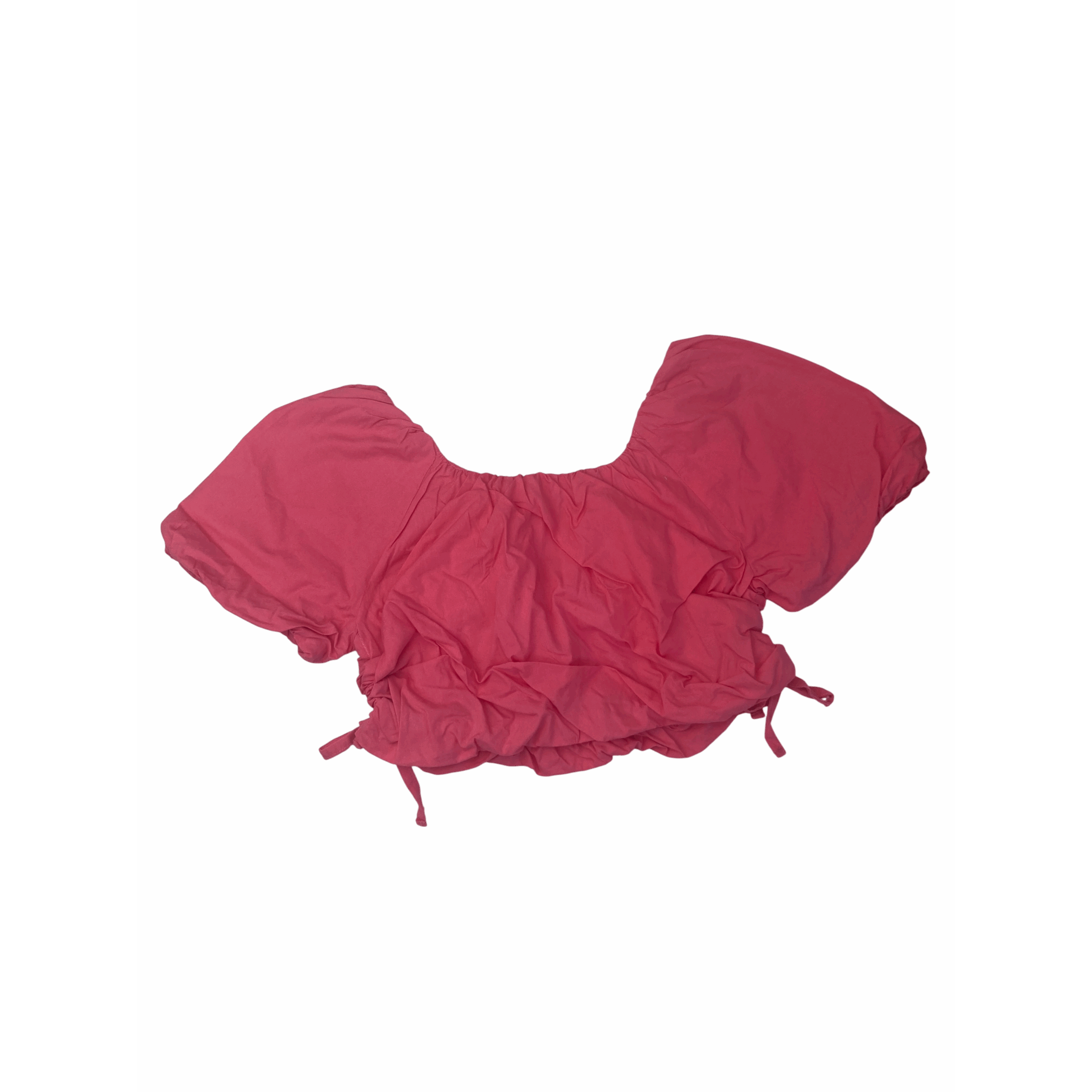 9Y Pink Puff Sleeve Cropped Cuffed Top - Zara