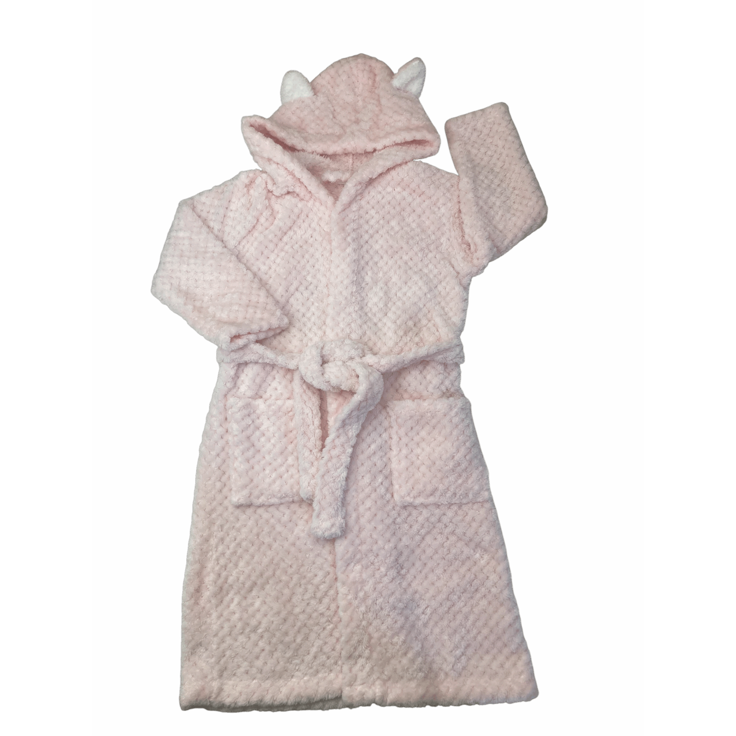 8Y Light Pink Fleece Dressing Gown - Woolworths