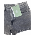 UK 9-10Y Black Relaxed Fit Adjustable Waist Denim Shorts - H&M
