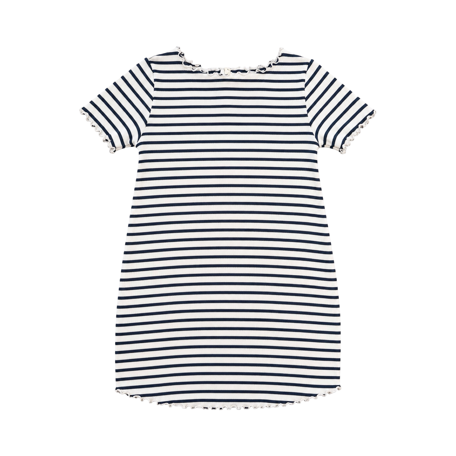 Small Black & White Striped Ribbed Top - H & M