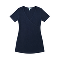 Small Black Ribbed Cross Over Stretch Top - H & M