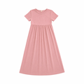 Medium Dusty Pink Ribbed Stretch Maternity Dress - Senqu