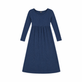 Small Navy Warm Ribbed Stretch Maternity Dress - Cherry Melon