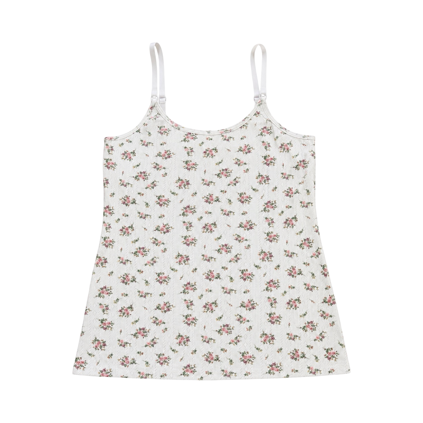 Medium White Floral Cotton Nursing Camisole - H & M