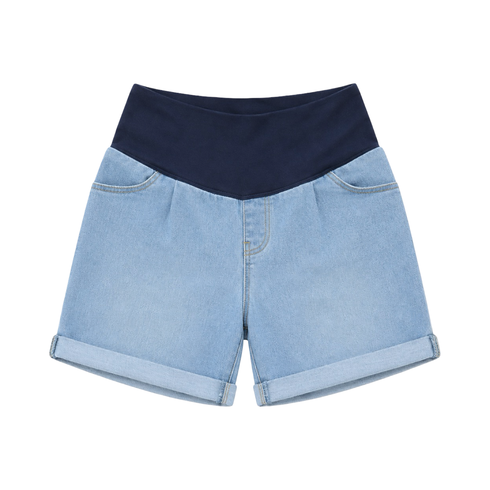 3 Short Light Blue Maternity Denim Jeans - Cherry Melon