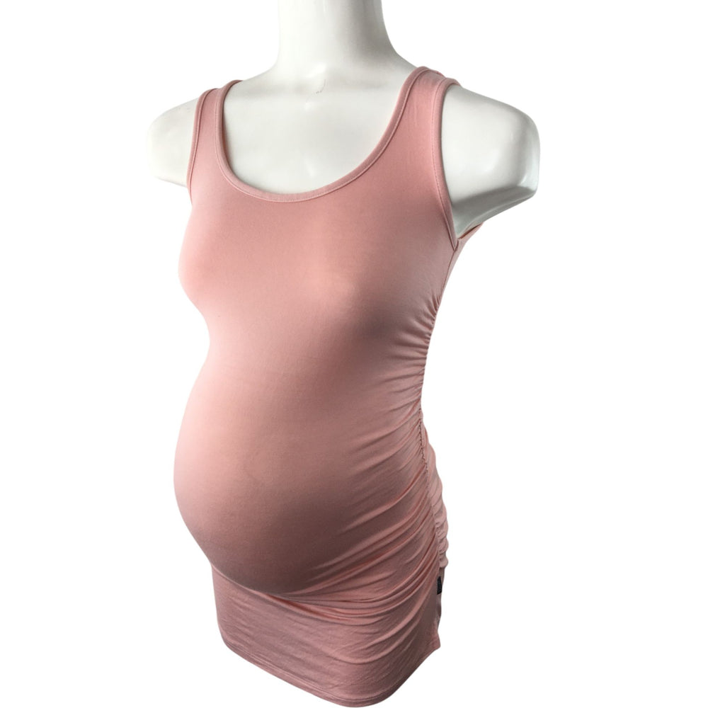 Size Small - Pink Maternity Tank Top - Cherry Melon