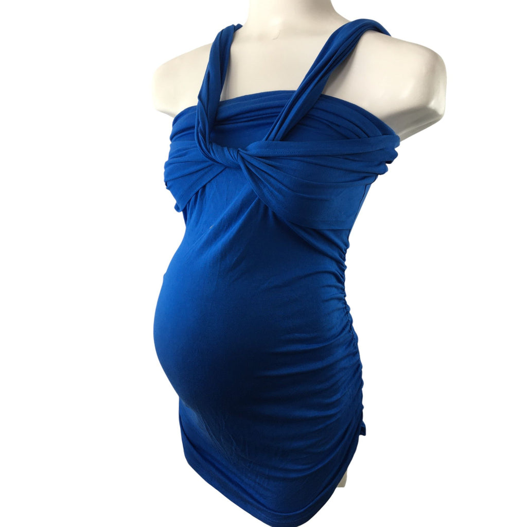 Size 3 - Cobalt Blue Maternity Multi Way Top - Isabella Oliver