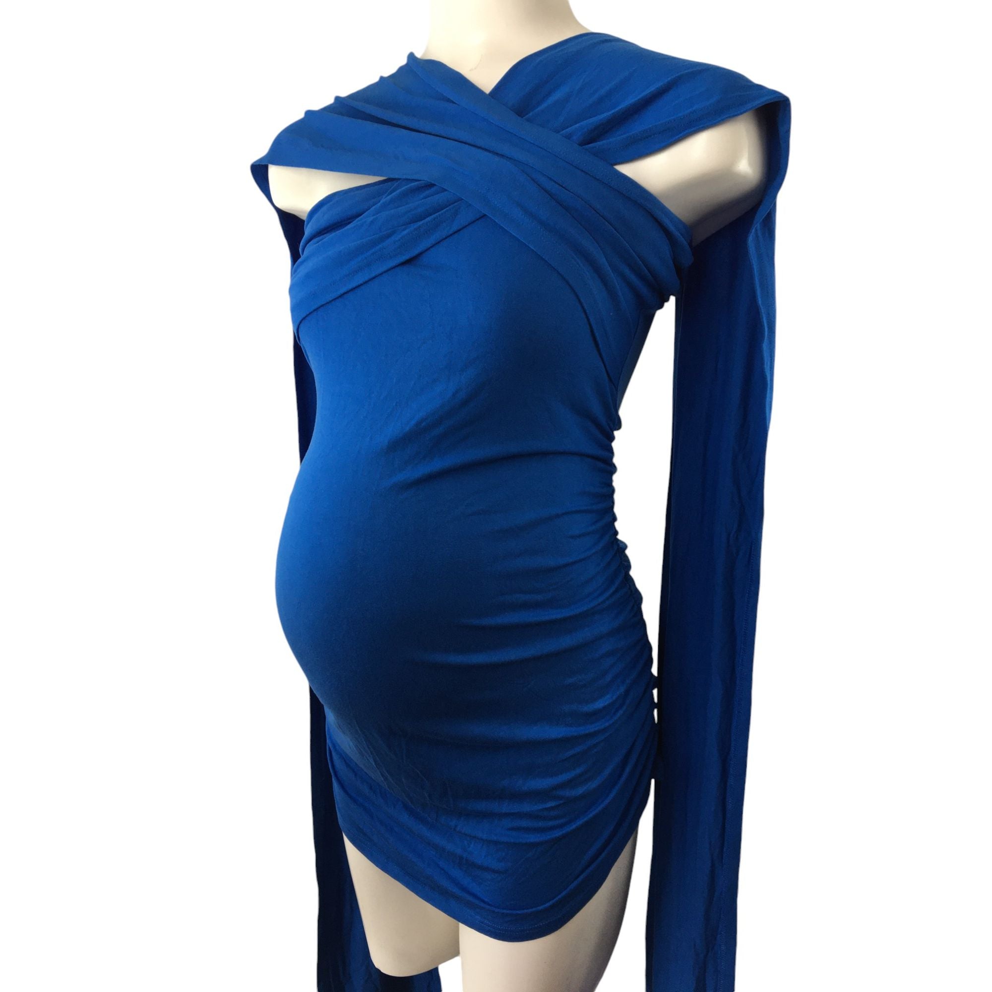 Size 3 - Cobalt Blue Maternity Multi Way Top - Isabella Oliver