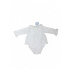 3-6M White Frill Collar Blouse Romper - Laran Jinha
