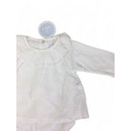 3-6M White Frill Collar Blouse Romper - Laran Jinha
