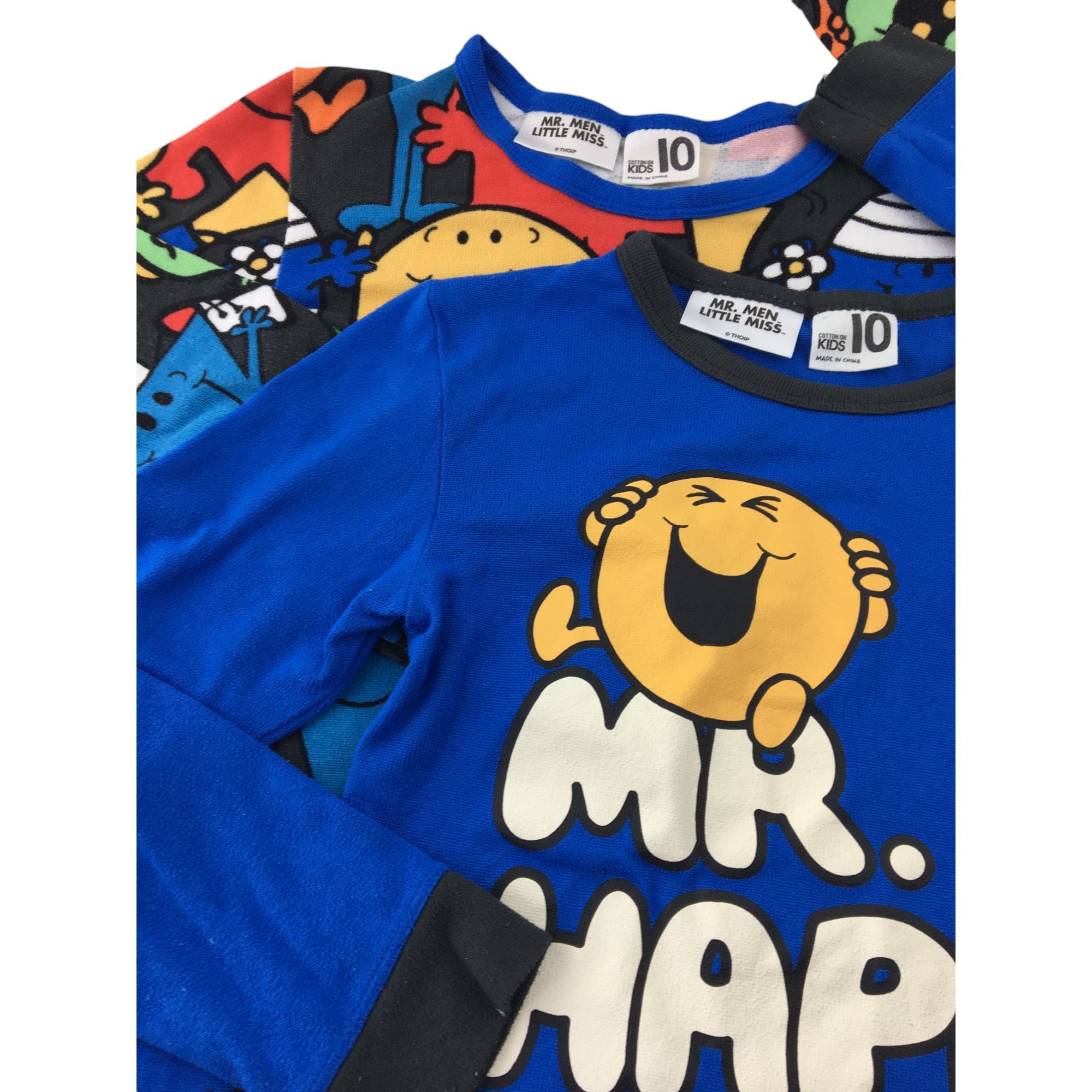 10Y Set Of Two Colourful Mr Men Sleep Tops - Cotton On