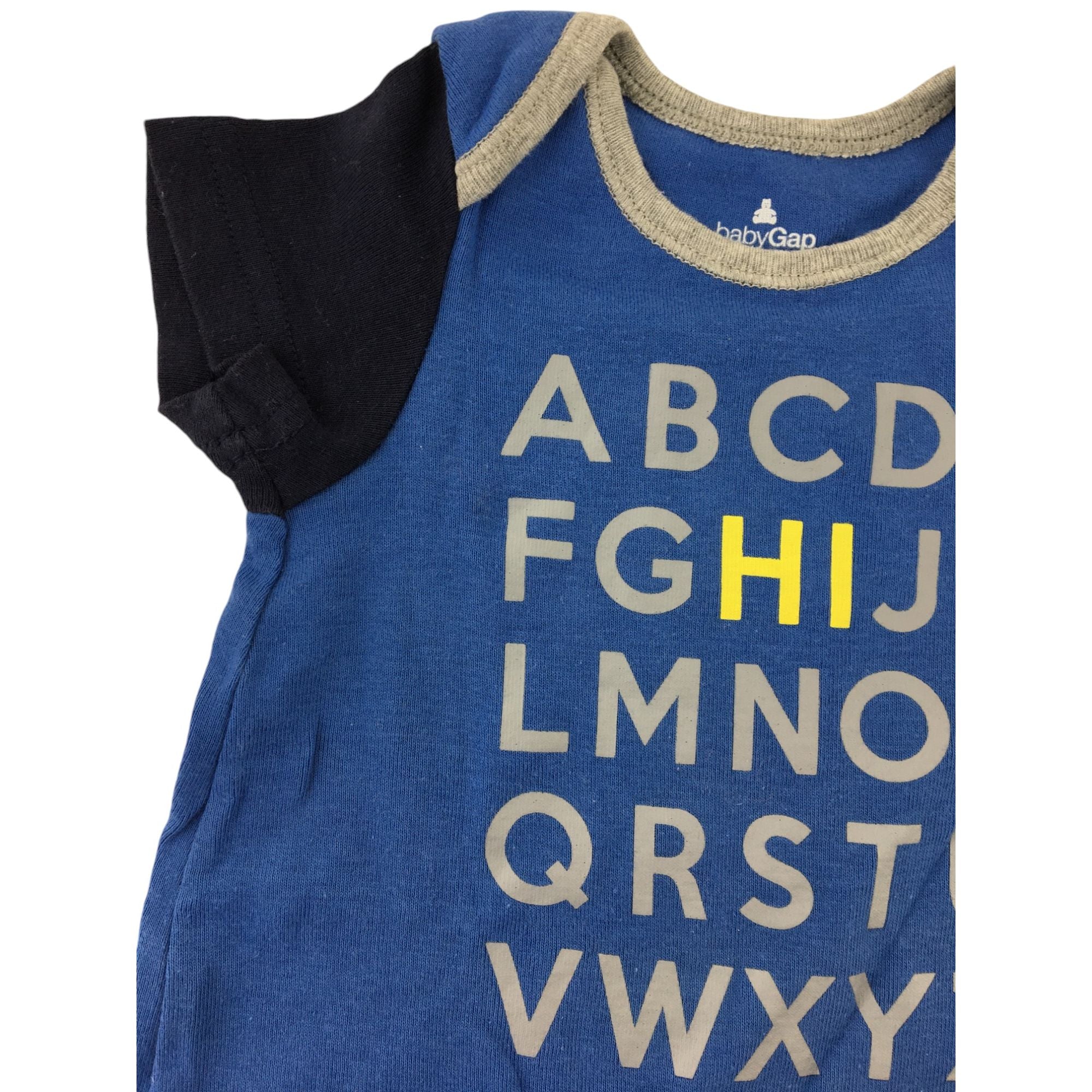 0-3M Blue Alphabet Romper - Gap