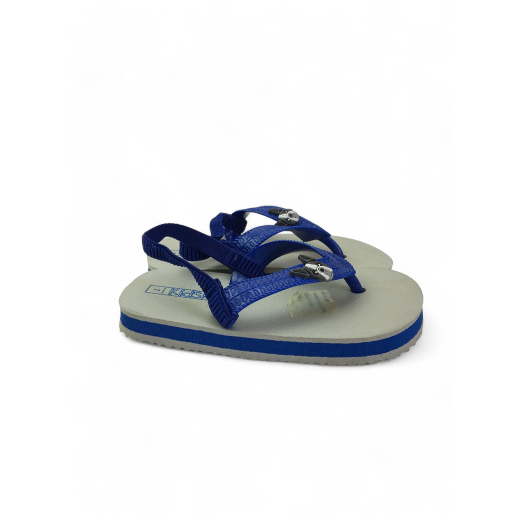 Size 7 - Grey & Blue Puppy Flip Flops - Real
