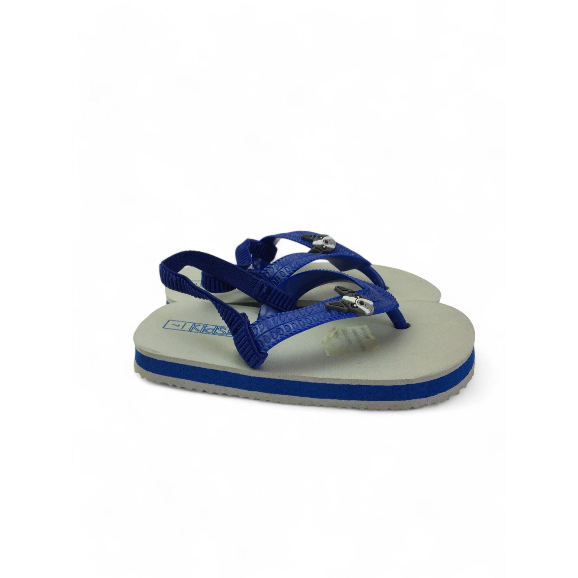 Size 7 - Grey & Blue Puppy Flip Flops - Real