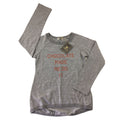 6-7Y Grey Melange Rose Gold Glitter Skyla Long Sleeve - Sticky Fudge
