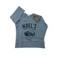 8-9Y Azure Blue "Noel's Garage" Long Sleeve T Shirt - Sticky Fudge