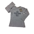 8-9Y Grey Melange Amani "Keep It Royal" Long Sleeve T Shirt - Sticky Fudge