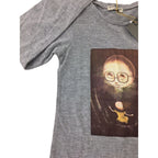 7-8Y Grey Melange Moon Sara Long Sleeve T Shirt - Sticky Fudge