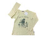8-9Y Light Yellow "Ahoy Me Hearties" Long Sleeve T Shirt - Sticky Fudge