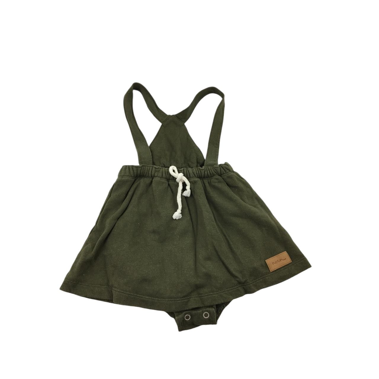 18-24M Moss Green Suspender Bloomer Skirt - Noen