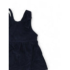 3-6M Navy Blue Tie Detail Corduroy Pinafore Dress