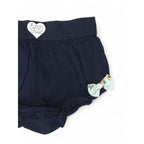 12-18M Navy Blue Bow Trim Bloomer - Earthchild