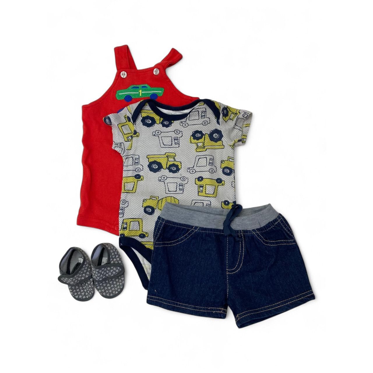0-3M Boys 4-Piece Summer Bundle - Cuddlesome, 123