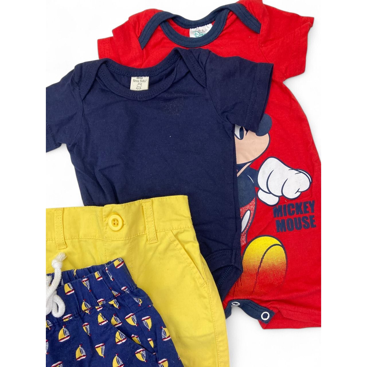 0-3M Boys 4-Piece Summer Bundle - Disney, Tiny Tots