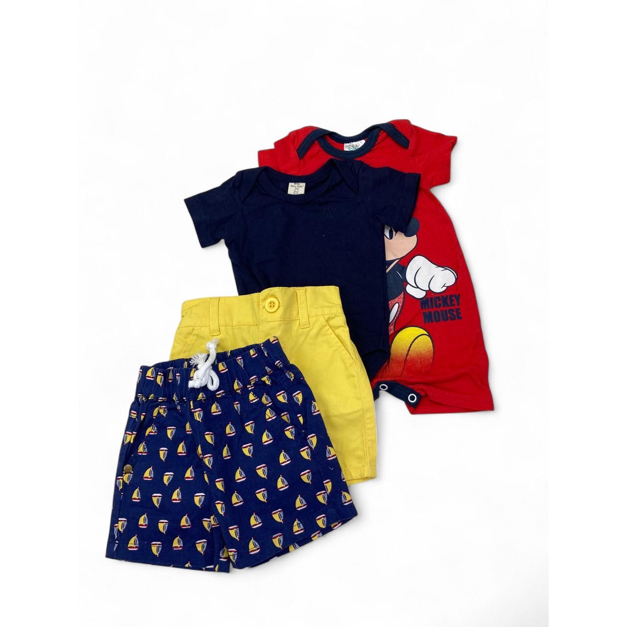 0-3M Boys 4-Piece Summer Bundle - Disney, Tiny Tots