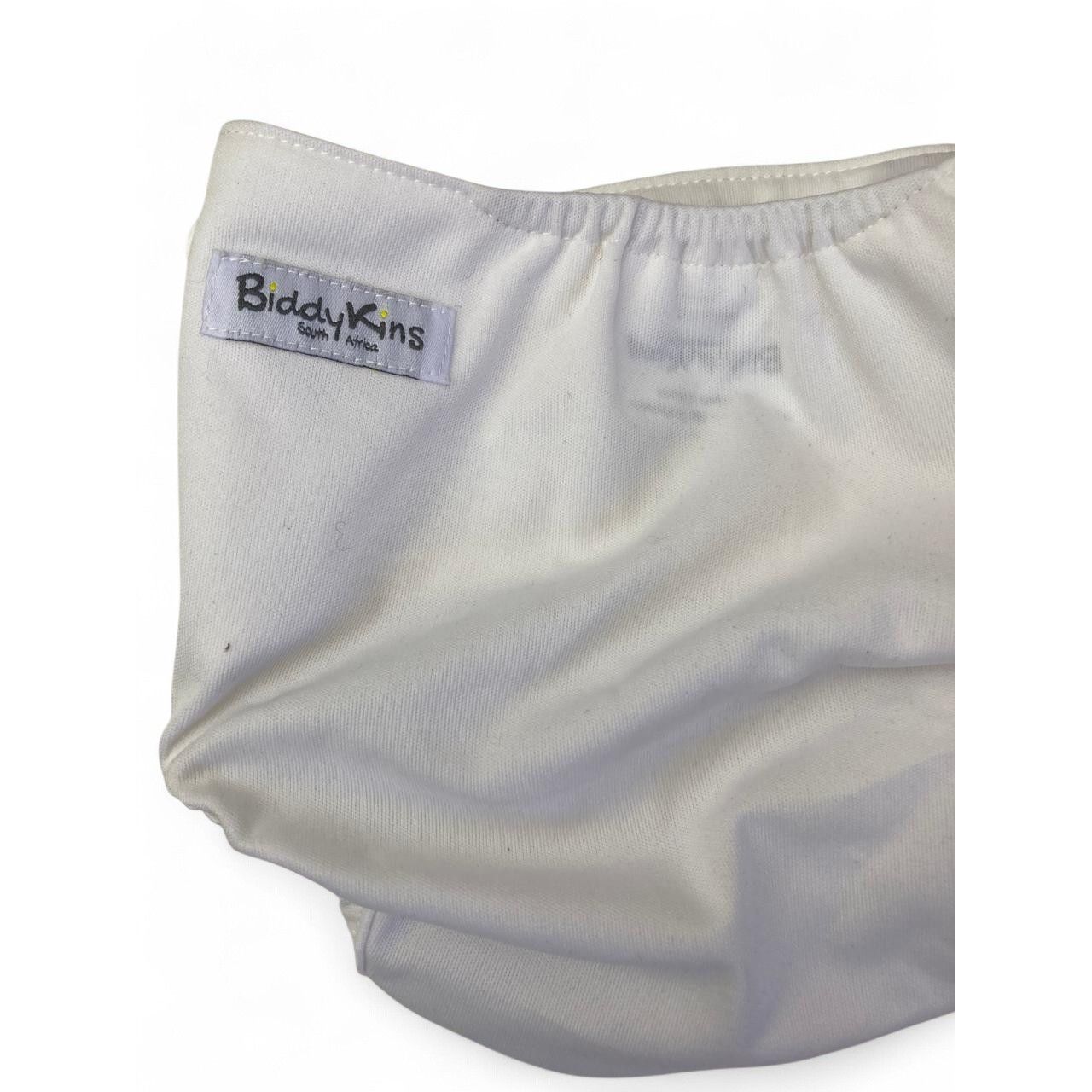 0-24M White Reusable Nappy (Without Inserts) - Biddykins