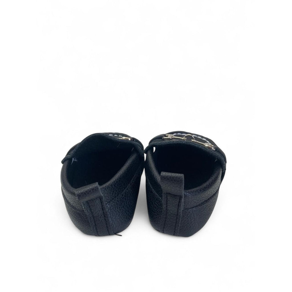 Size 1 - Black Pleather Loafers