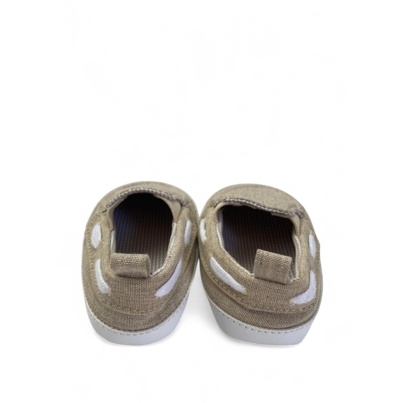 Size 1 - Beige Soft Sole Boatshoes - Jet