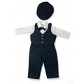 3-6M Black & Cream Shirt, Waistcoat, Pants & Hat Set - Shein