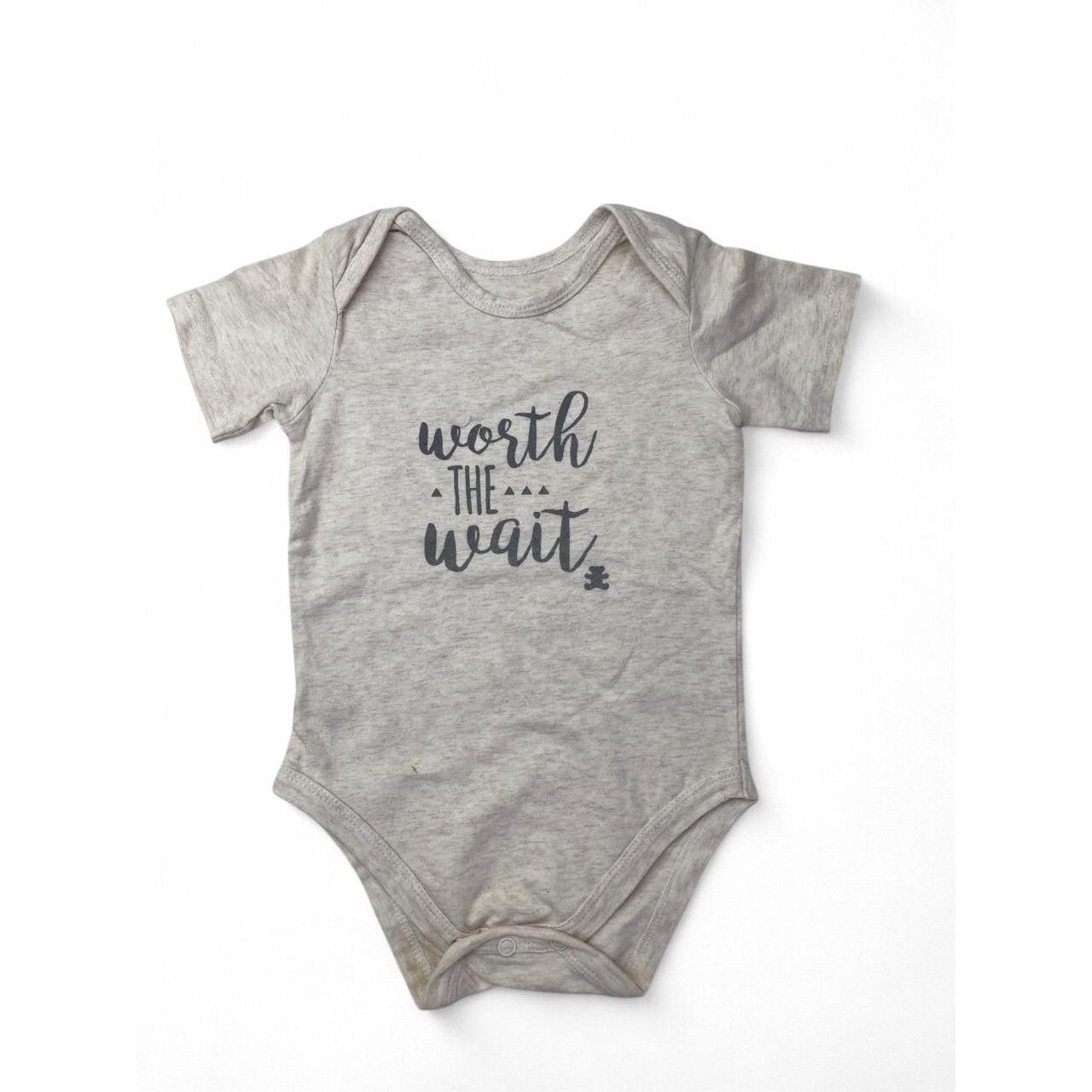 6-12M Beige Melange Summer Bodysuit - Woolworths