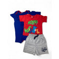 6-12M Romper, Bodysuit, T Shirt & Shorts Summer Set - Jet, Real