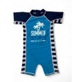 3-6M Blue Palm Tree Swimsuit - Woolworths