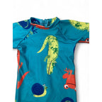 3-6M Blue Colourful Animal Swimsuit - Tiny Tots