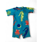 3-6M Blue Colourful Animal Swimsuit - Tiny Tots