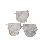 0-24M White Set Of Three Reusable Nappies - Bump Maternity