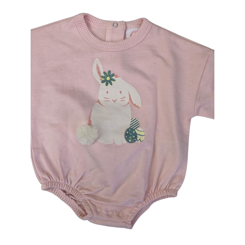 Newborn Light Pink Loose Sweater Romper - Wonder Nation